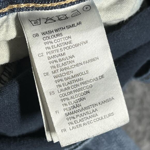 H&M Mama Maternity Jeans Womens 10 Blue Full Over Belly Panel Skinny Stretch - Picture 4 of 10